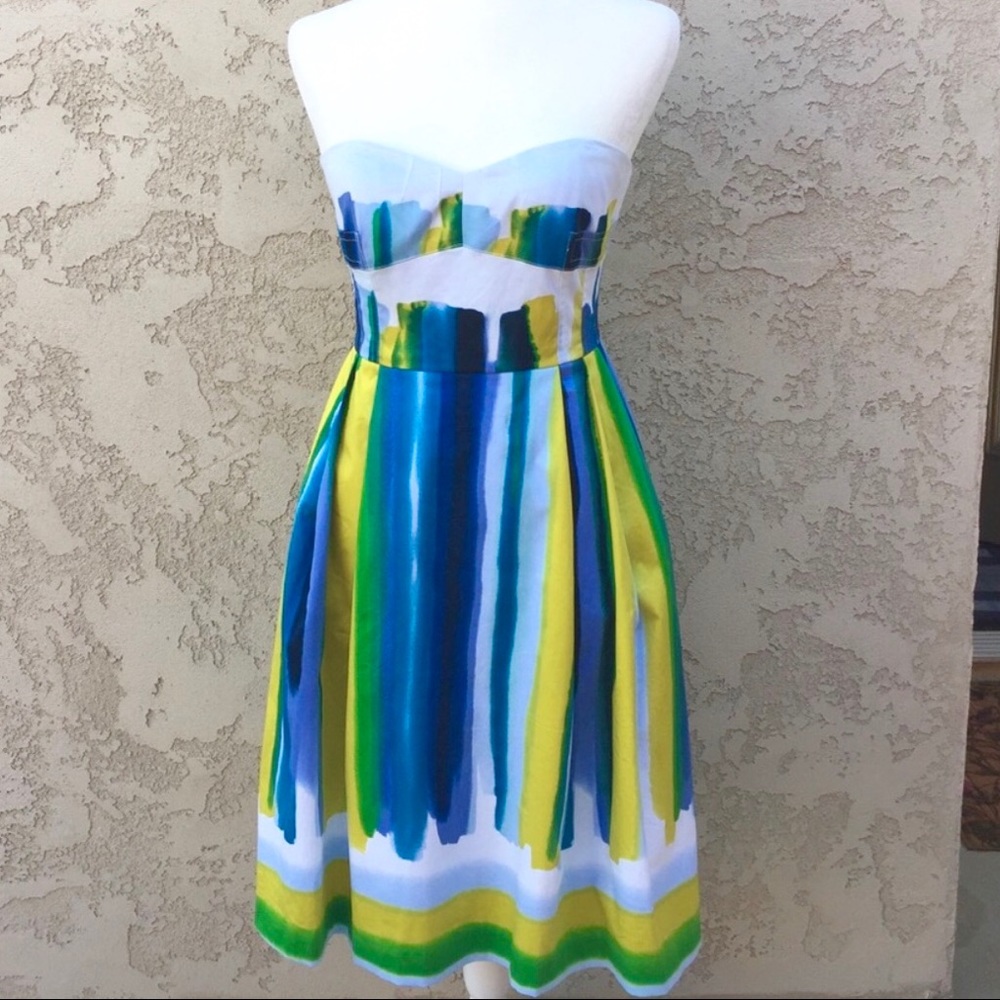 Calvin Klein Strapless Watercolor Dress